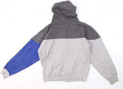HNL Projection Men's Grey Blue Full Zip Hoodie S