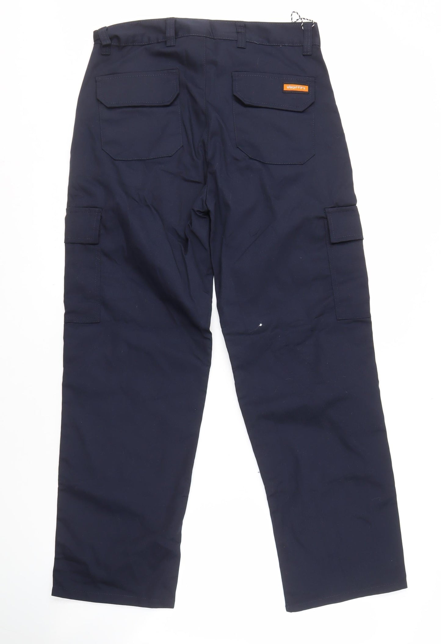 Wright Fits Men's Blue Cargo Trousers, Size S, 32 Waist