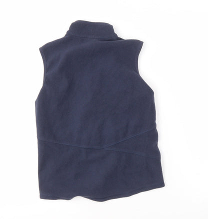 Quechua Girls' Blue Fleece Jacket, Size 9-10, Lightweight Activewear
