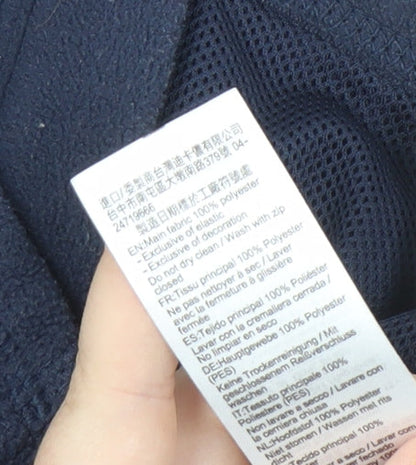 Quechua Girls' Blue Fleece Jacket, Size 9-10, Lightweight Activewear