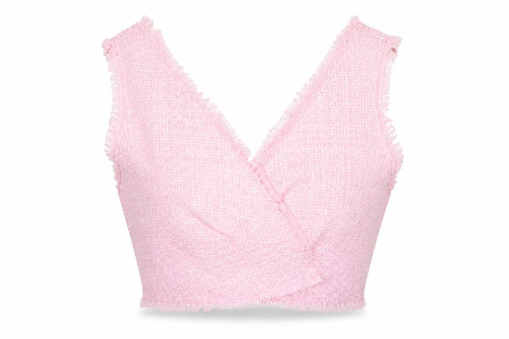 Womens UK Size S Zara Pink Cropped Blouse