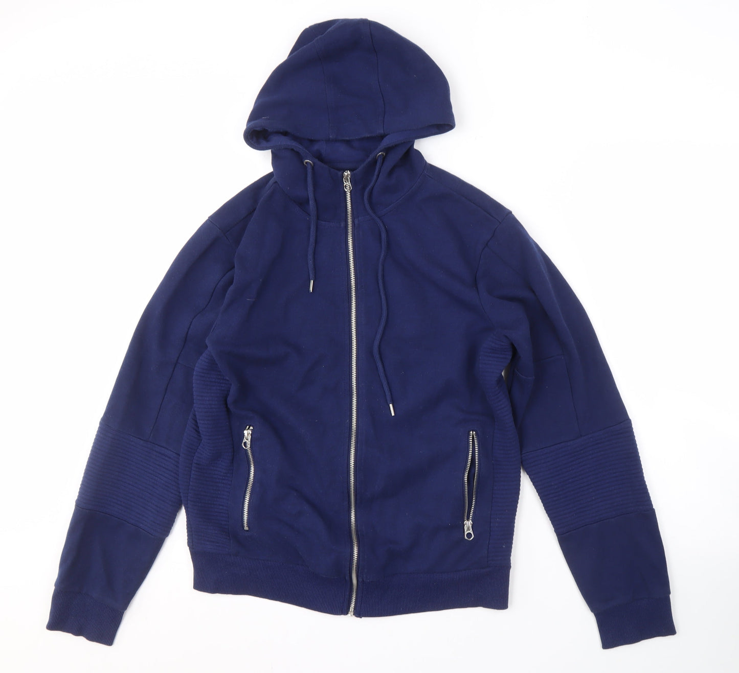Basement Men’s Blue Full Zip Hoodie, Size S