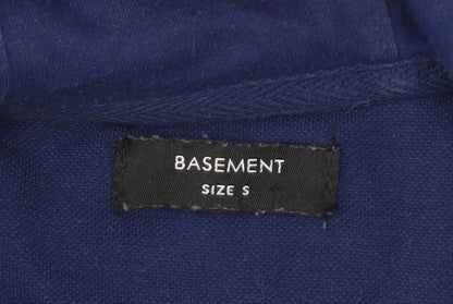 Basement Men’s Blue Full Zip Hoodie, Size S