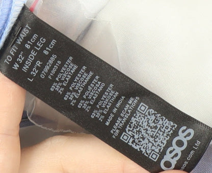 ASOS Men's Light Blue Trousers, 32 Waist, 32 Leg