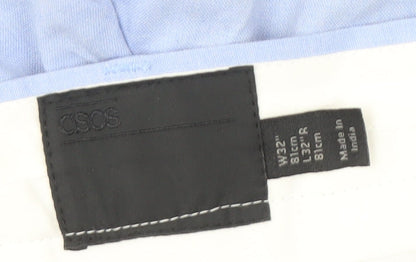 ASOS Men's Light Blue Trousers, 32 Waist, 32 Leg