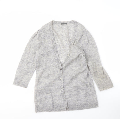 Gap Women's Grey V-Neck Cardigan, Size S