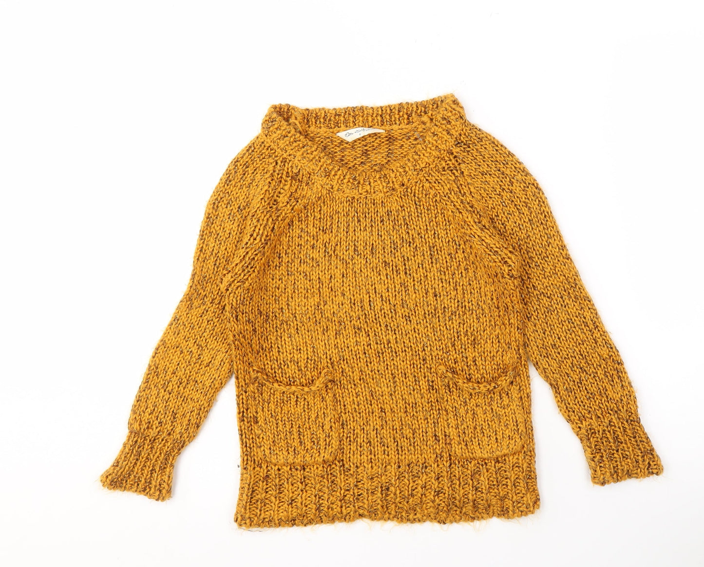 Womens UK Size 6 Miss Selfridge Yellow Pullover Jumper