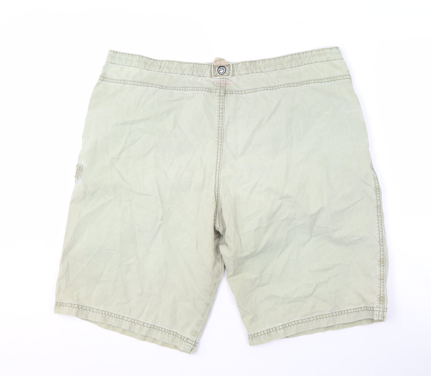 Life is good Women's Green XL Cotton Casual Shorts