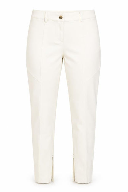 Pinko Women's Ivory Trousers, Size 10, Ankle Zip