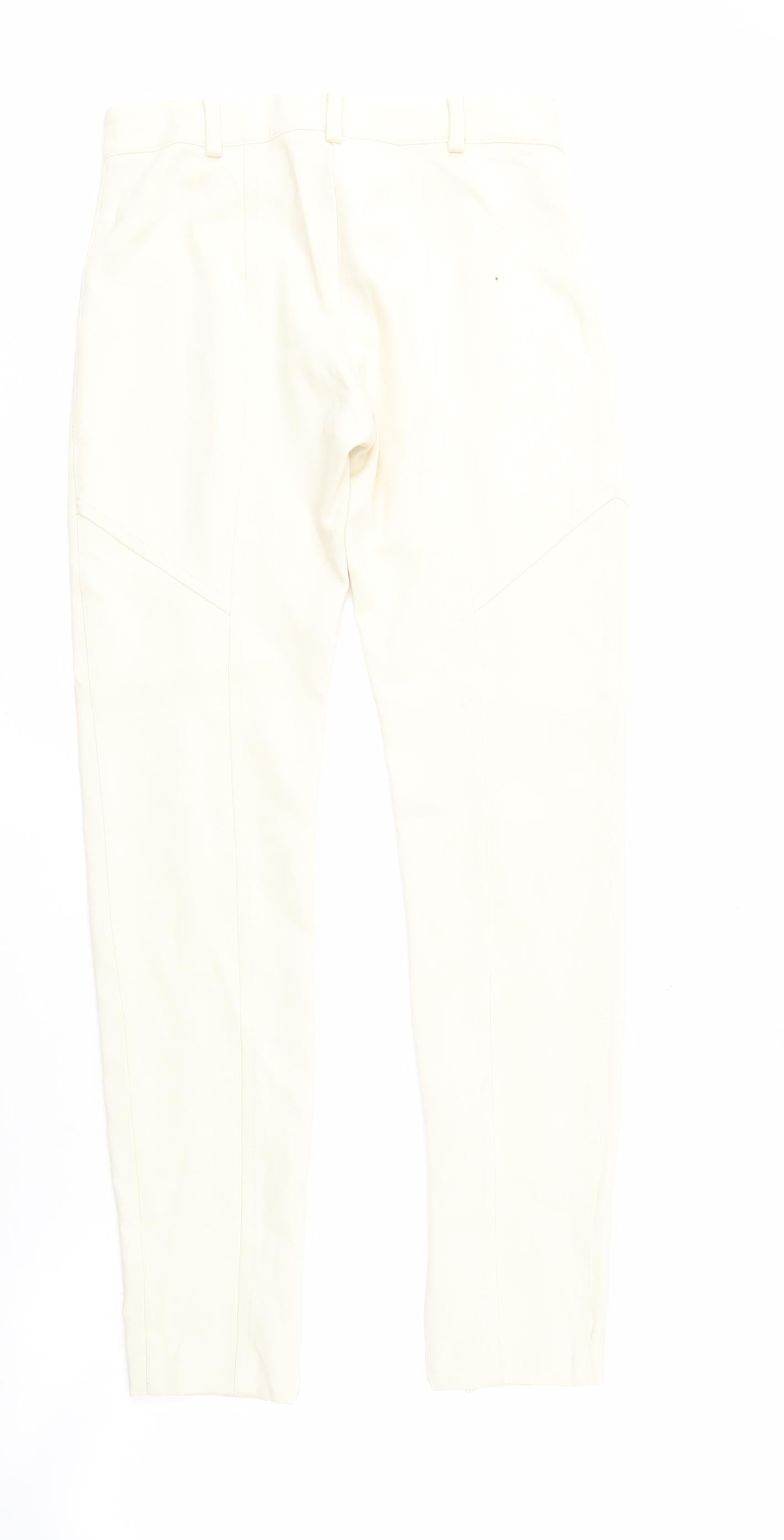 Pinko Women's Ivory Trousers, Size 10, Ankle Zip