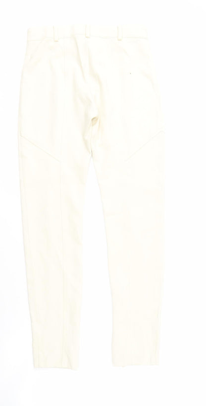 Pinko Women's Ivory Trousers, Size 10, Ankle Zip