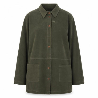 Variations Women's Green Plus Size Button-Up Shirt