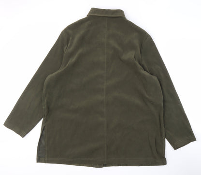 Variations Women's Green Plus Size Button-Up Shirt