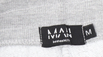 boohooMAN Men's Grey Jogger Trousers, Size M, Regular Fit
