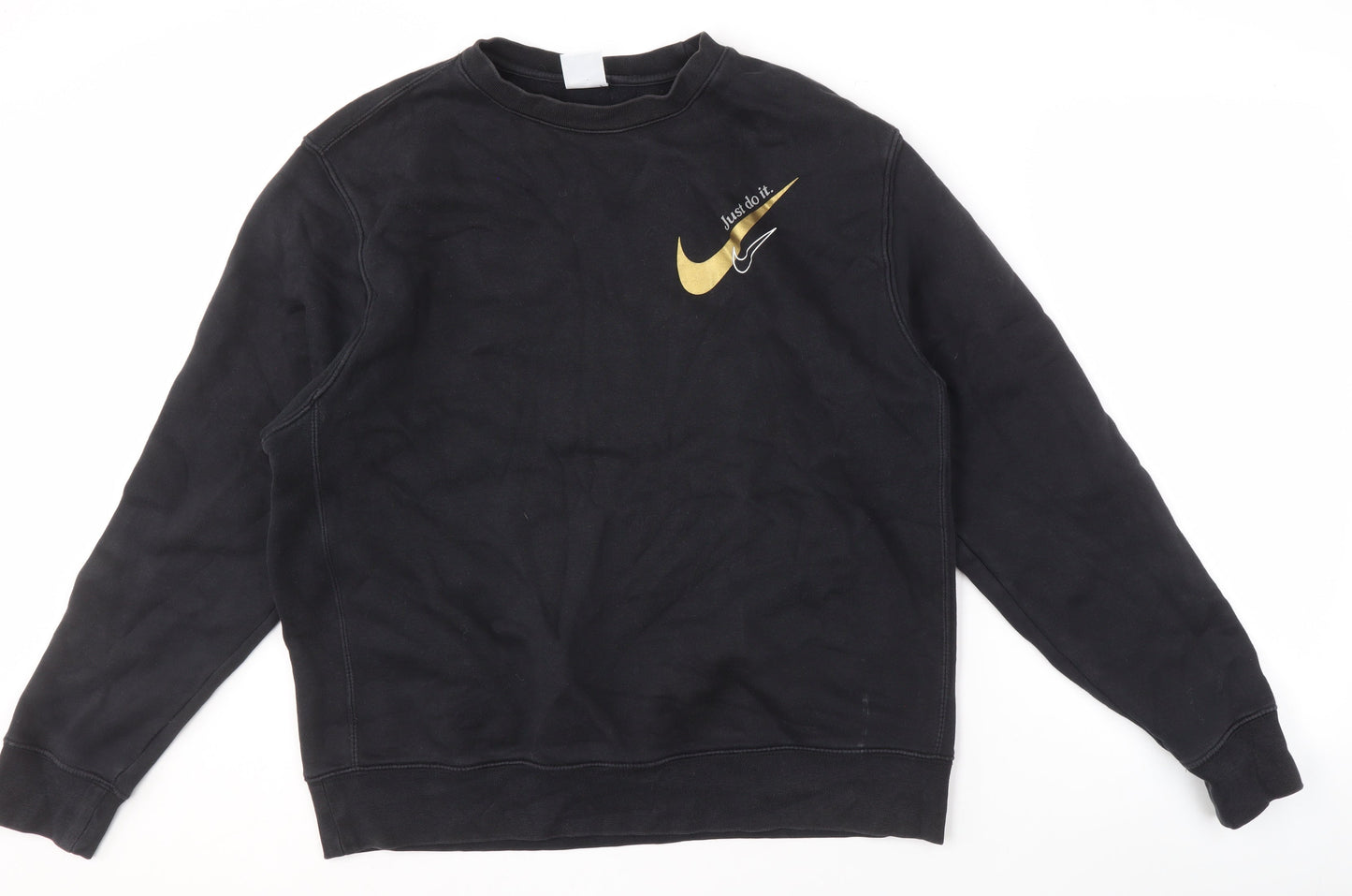 Mens UK Size M Nike Black Pullover Sweatshirt