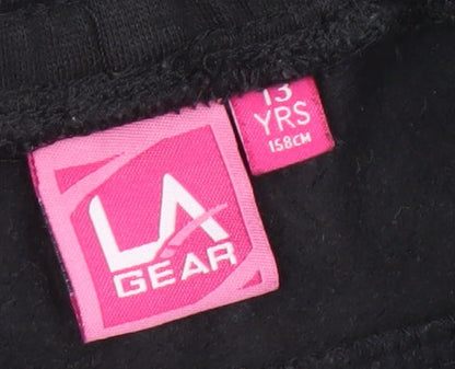 LA Gear Teens Black Jogger Trousers Size 12