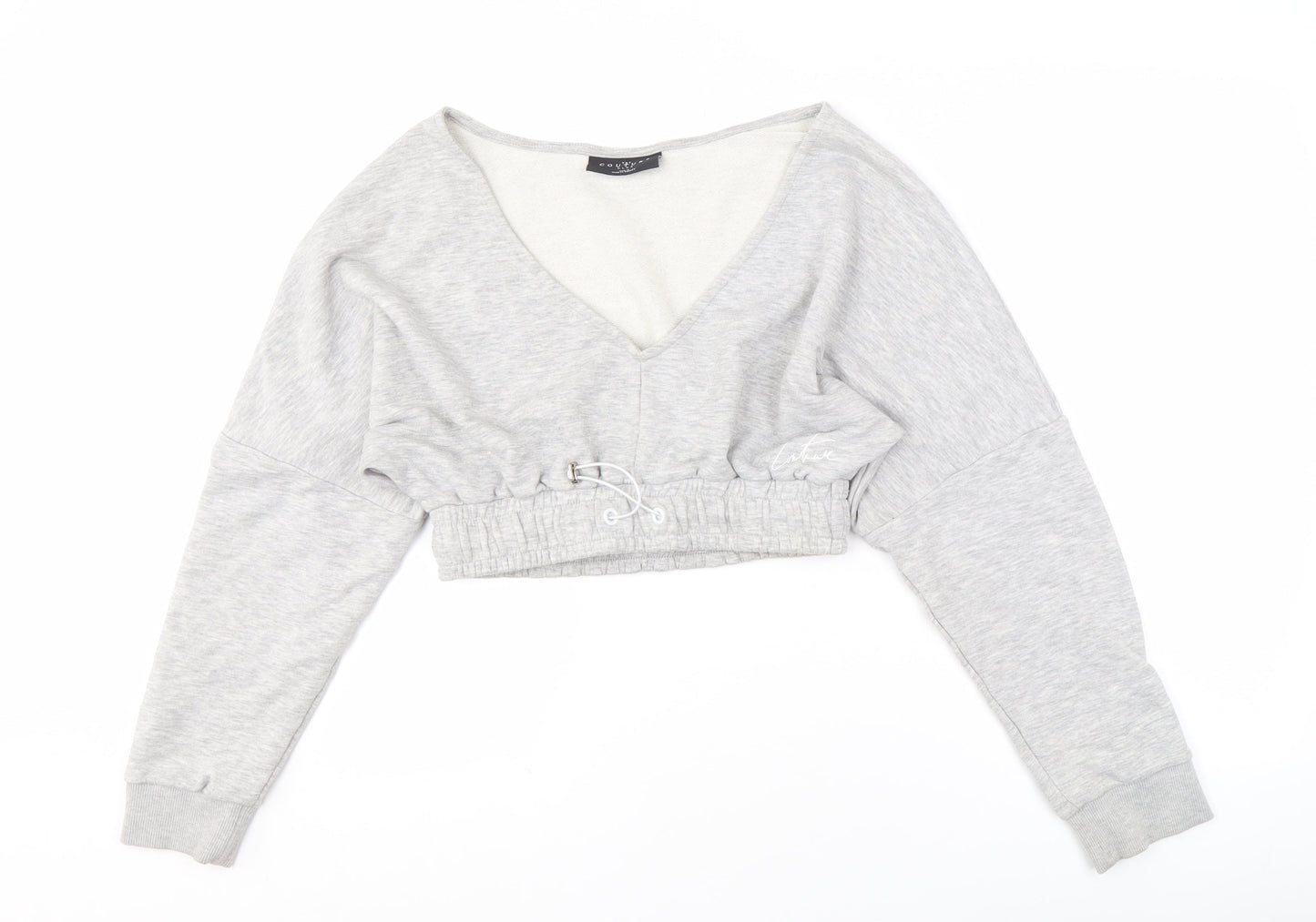 The Couture Club Women's Grey Pullover Sweatshirt M