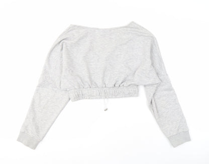 The Couture Club Women's Grey Pullover Sweatshirt M