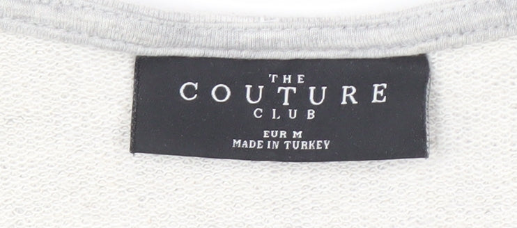 The Couture Club Women's Grey Pullover Sweatshirt M