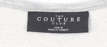 The Couture Club Women's Grey Pullover Sweatshirt M