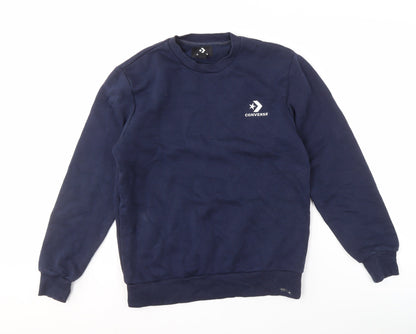 Mens UK Size XS Converse Blue Pullover Sweatshirt