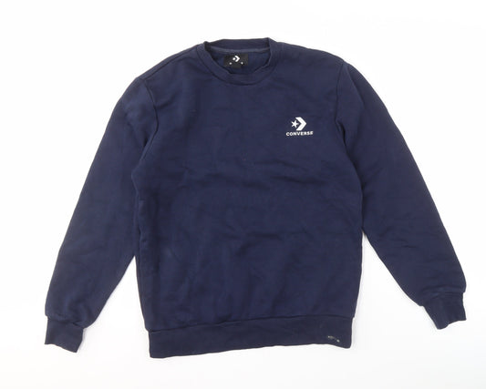 Mens UK Size XS Converse Blue Pullover Sweatshirt