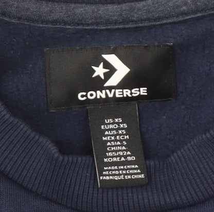 Mens UK Size XS Converse Blue Pullover Sweatshirt