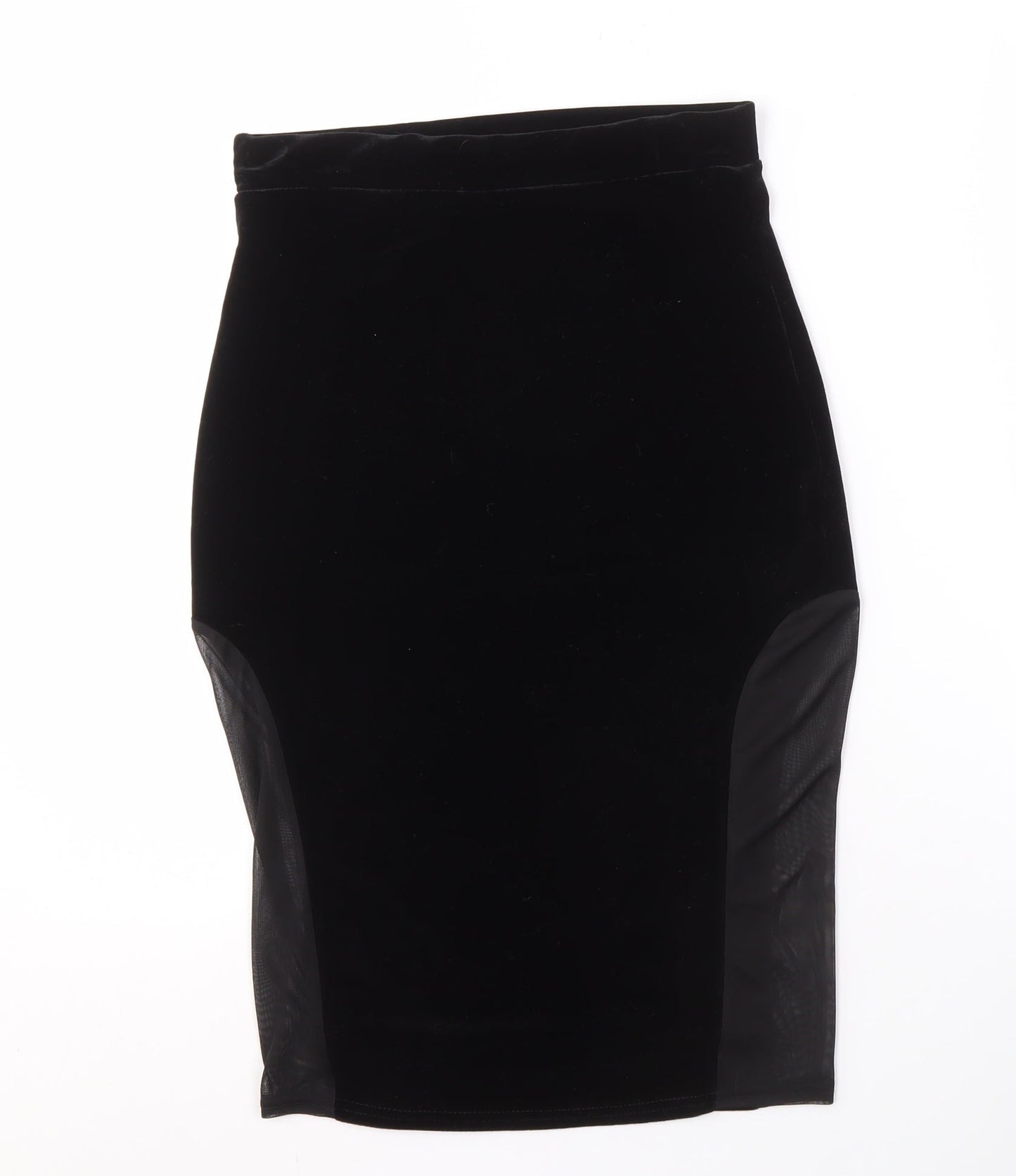 Missguided Women's Black Velvet Pencil Skirt Size 8