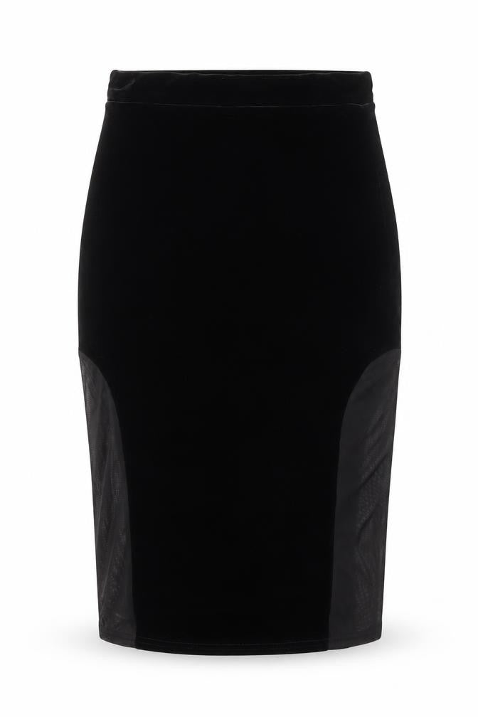 Womens UK Size 8 Missguided Straight & Pencil Velvet Skirt