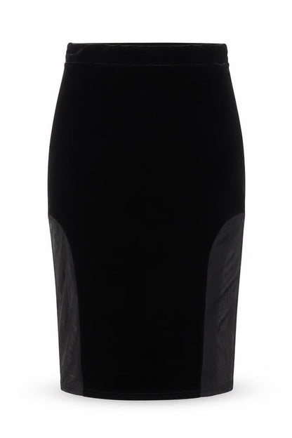 Womens UK Size 8 Missguided Straight & Pencil Velvet Skirt