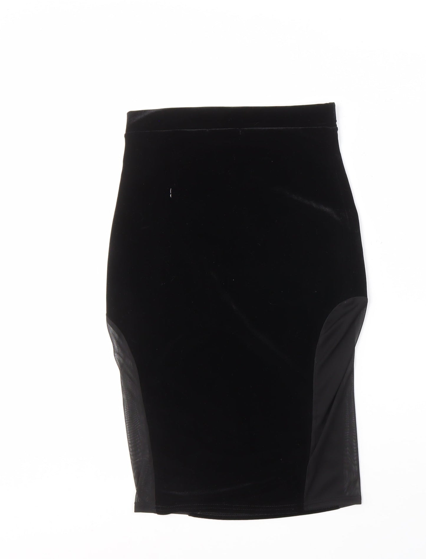 Missguided Women's Black Velvet Pencil Skirt Size 8