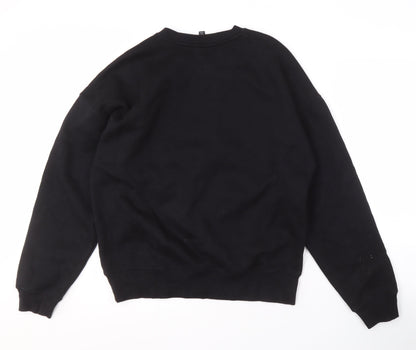 H&M Black Oversized Graphic Sweatshirt Unisex S
