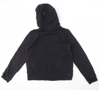 Nike Boys Black XL Pullover Hoodie with Logo, Casual Comfort