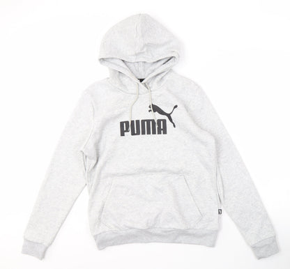 Mens UK Size M PUMA Grey Pullover Hoodie