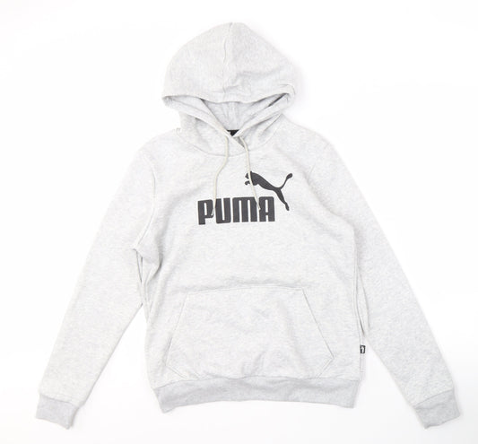Mens UK Size M PUMA Grey Pullover Hoodie