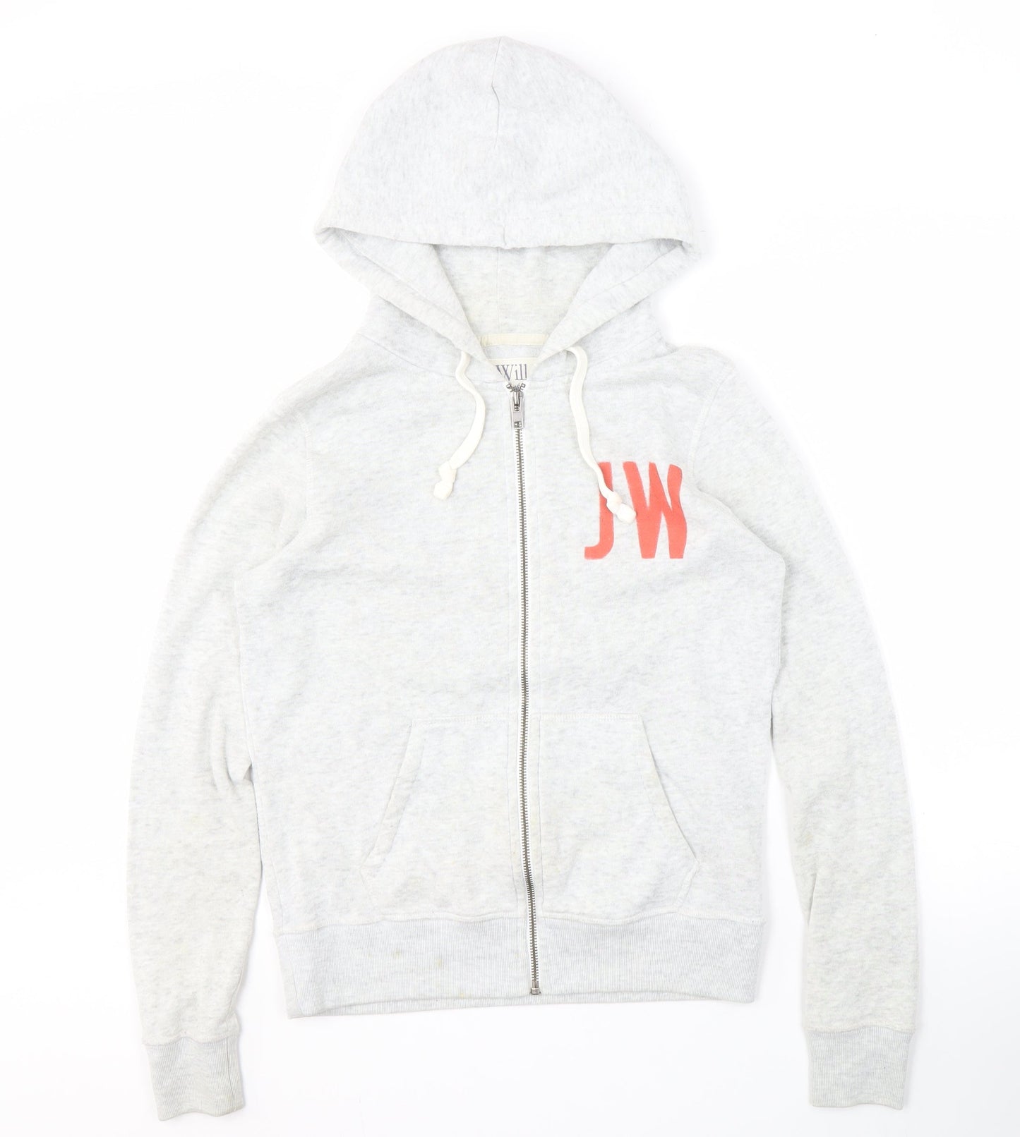 Womens UK Size 10 Jack Wills Grey Full Zip Hoodie