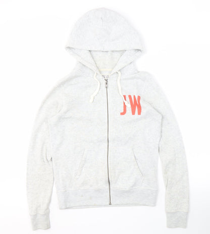 Womens UK Size 10 Jack Wills Grey Full Zip Hoodie