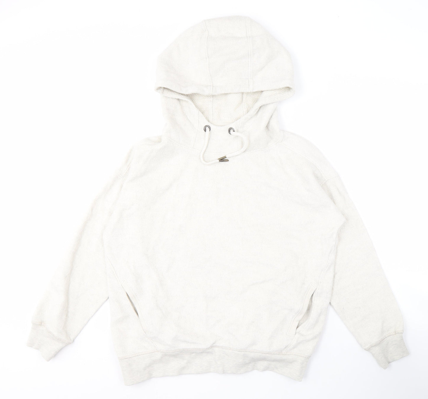 Womens UK Size M Fat Face Ivory Pullover Hoodie