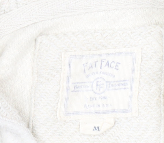 Womens UK Size M Fat Face Ivory Pullover Hoodie