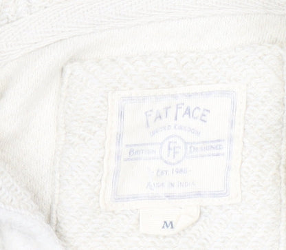 Womens UK Size M Fat Face Ivory Pullover Hoodie