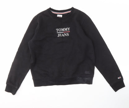 Tommy Jeans Men's Black Logo Sweatshirt, Size S, Pullover