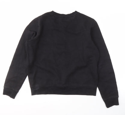 Tommy Jeans Men's Black Logo Sweatshirt, Size S, Pullover