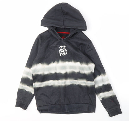 DFND Boys Black Tie Dye Pullover Hoodie in Size 13-14 Years