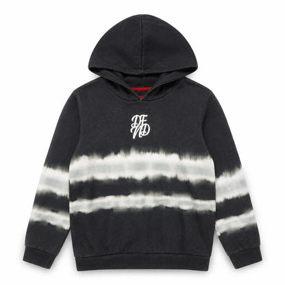 DFND Boys Black Tie Dye Pullover Hoodie in Size 13-14 Years