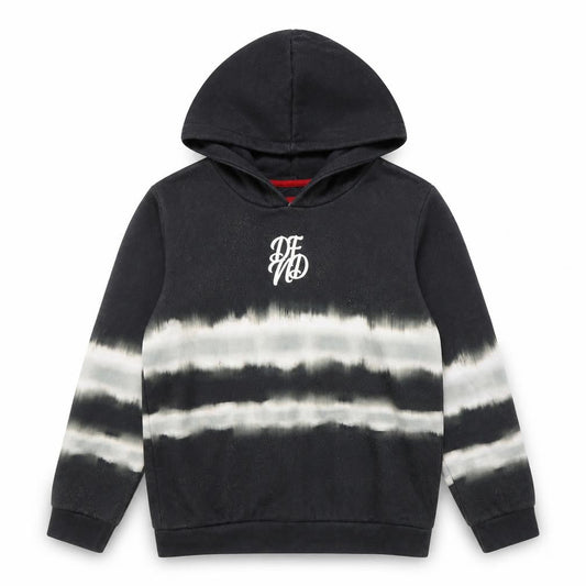 DFND Boys Black Tie Dye Pullover Hoodie in Size 13-14 Years