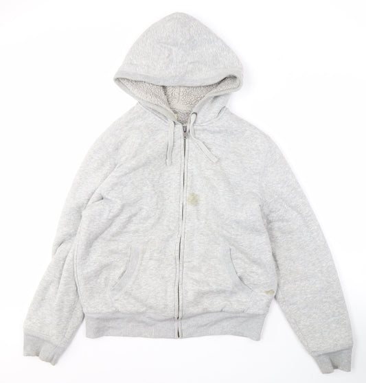Mens UK Size M Gap Grey Full Zip Hoodie