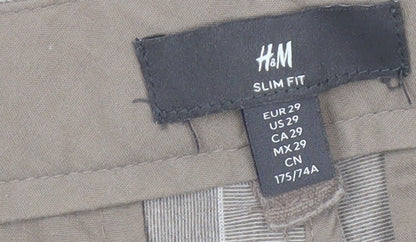 Womens UK Size 8 H&M Slim Fit  Beige Trousers