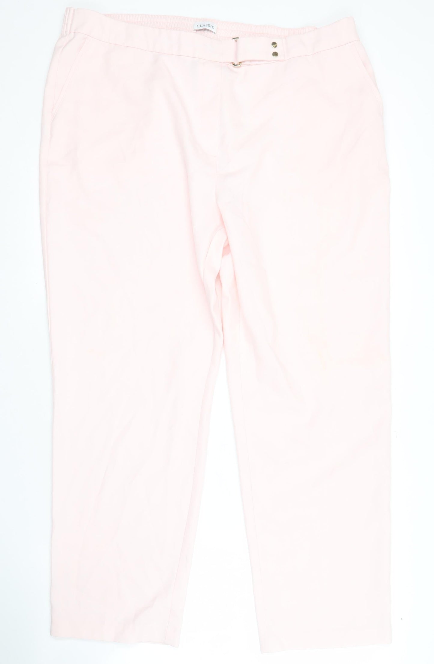 Womens UK Size 20 Marks and Spencer Regular Fit Casual Pink Trousers