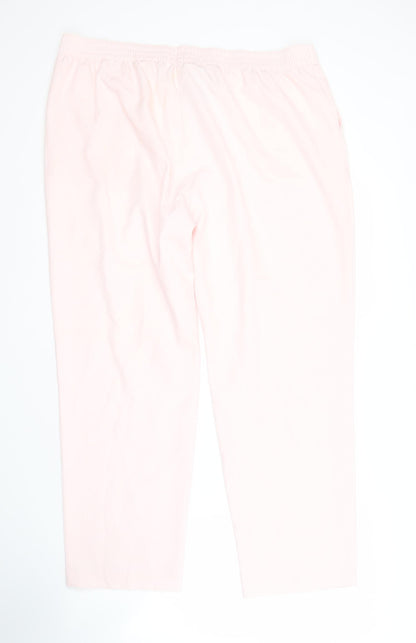 Womens UK Size 20 Marks and Spencer Regular Fit Casual Pink Trousers