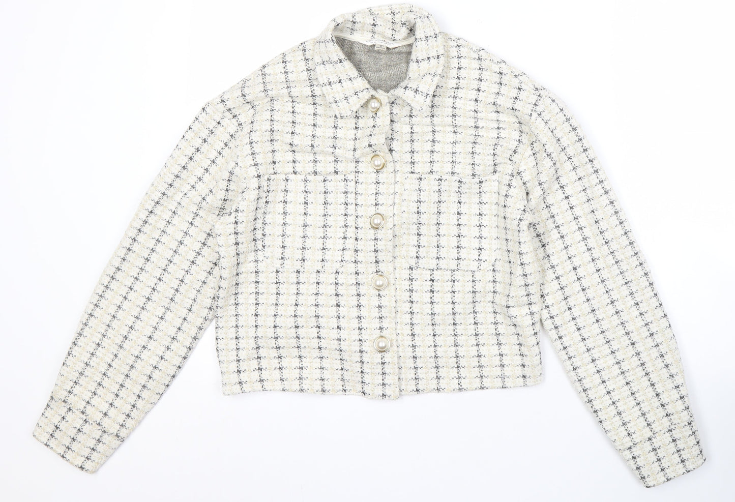 Womens UK Size 12 Miss Selfridge White Basic Jacket